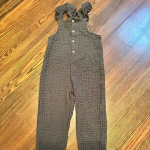 ZARA Black Waffle Jumpsuit